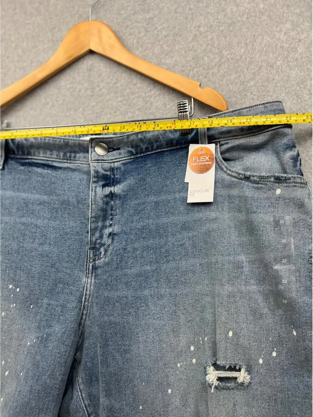 Lane Bryant Boyfriend Jeans Womens Plus 22 Flex Magic Waistband Mid Rise Fit